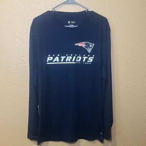 Blue Long Sleeve New England Patriots Tee